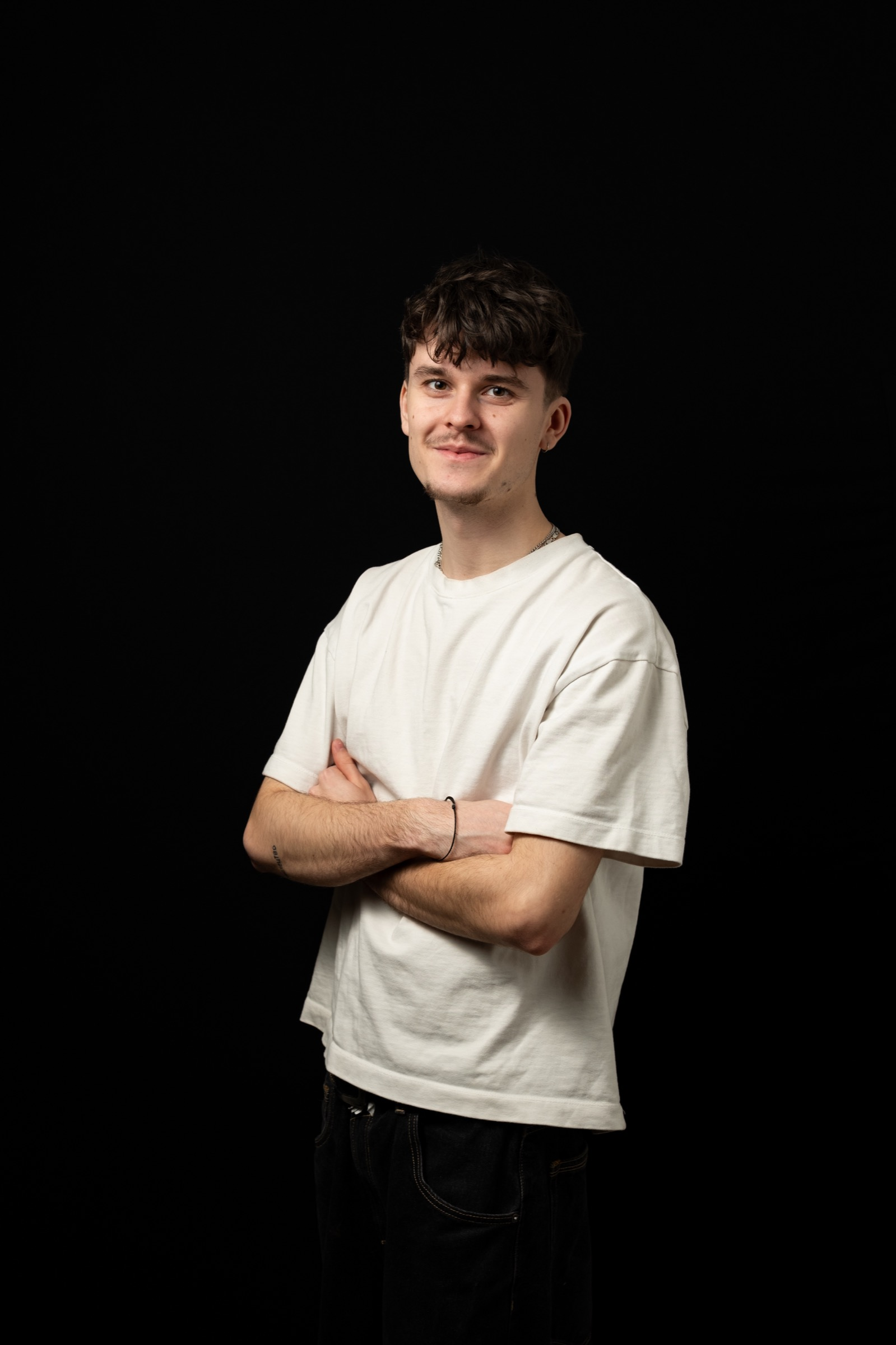 Portrait on black background