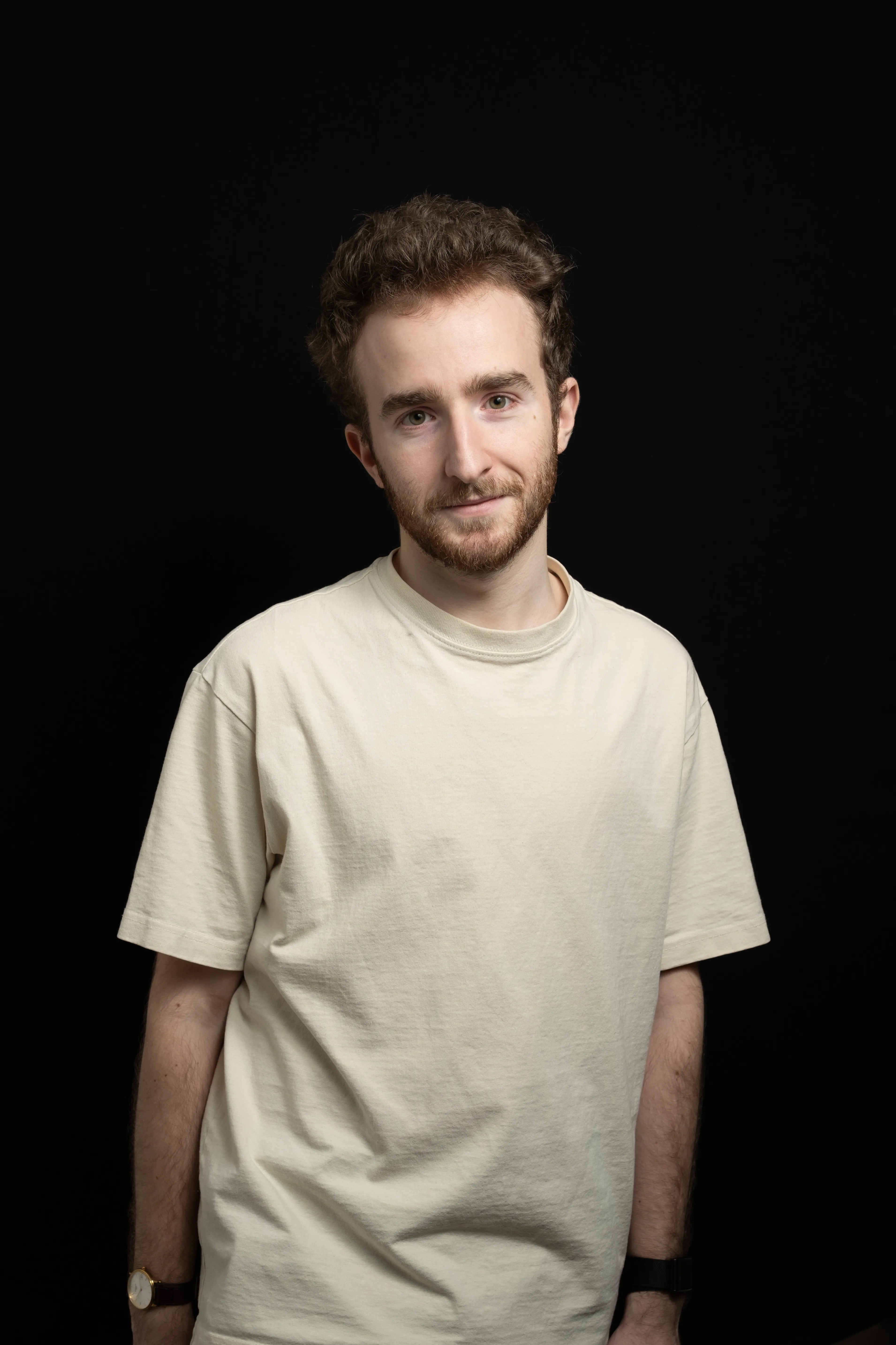 Portrait on black background